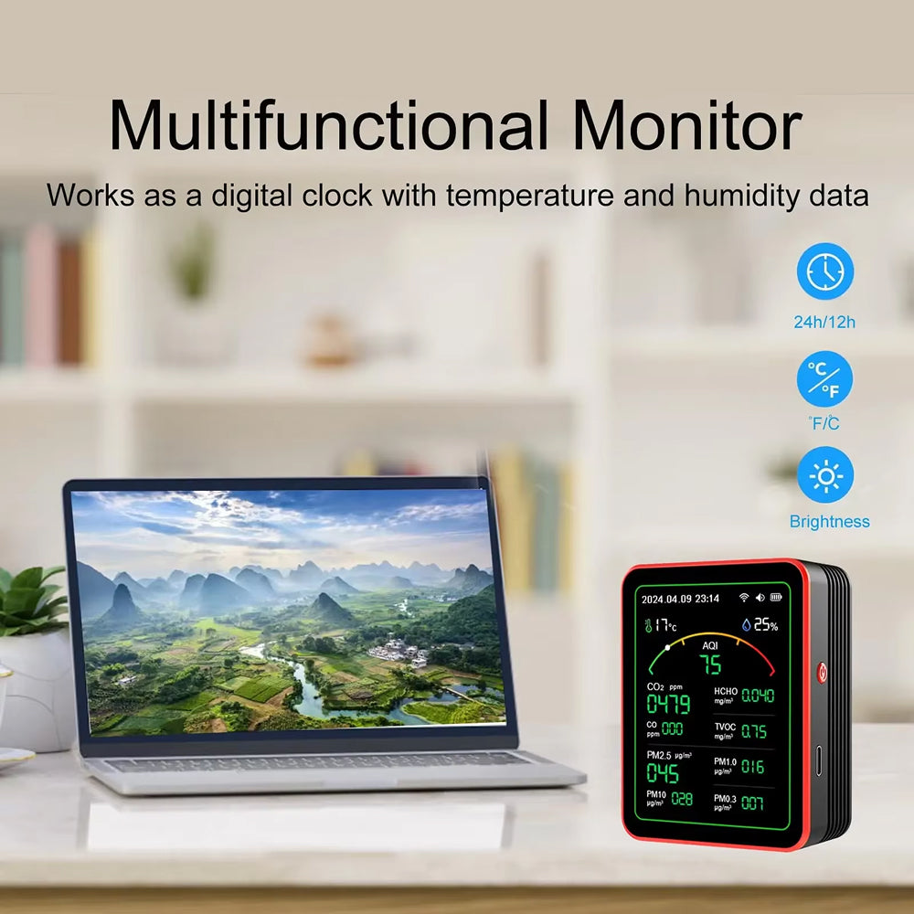 Airnovad works as a digital clock as well