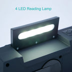 AlerSkyo Battery Radio 4 LED Reading Lamp on a product with a light blue background