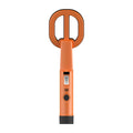 An orange  AquaFindi Underwater Metal Detector  with a looped antenna and a small digital display on the handle, shown against a plain white background.