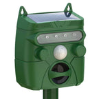 AviGuard Seagull Deterrent with solar panel and motion sensor on a white background