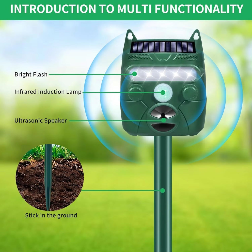 AviGuard Seagull Deterrent  with labeled parts on a green background