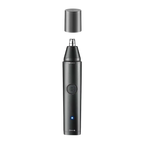 Black electric nose and ear hair trimmer on a white background