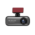 DashyLynk with a dark gray body, black bezel, and a red rectangular mounting plate on top, shown against a solid white background.