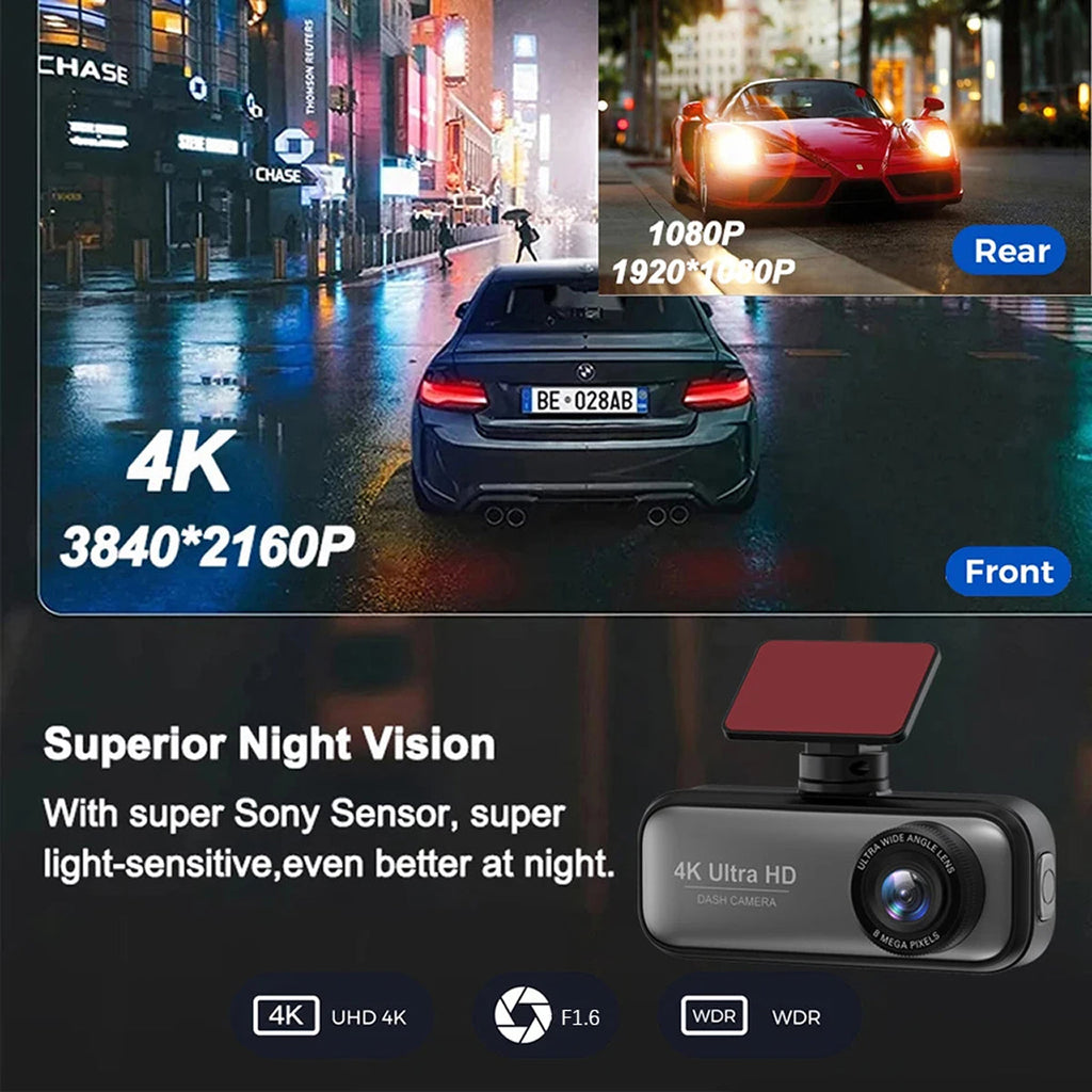 DashyLynk with 4K resolution display on a city street at night.