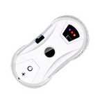 WhiteGlovaBoto Window Cleaning Robot with colorful display on a white background