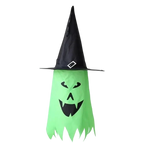 HexWitchi Jack O Lantern with a black pointed witch hat and a carved spooky face, shown against a plain white background.