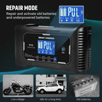 JoltNapo with digital display on a dark background, featuring text about repair mode.