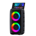 KaraTunex Portable Karaoke Machine with RGB lighting on a white background