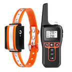 Orange and white PawGofu Shock Collar with a black remote control on a white background