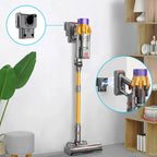 Stylish Polaro V18 Vacuum Cleaner with attachments on a white wall background