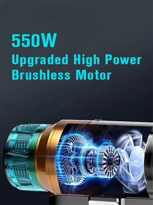 550W upgraded high power brushless motor with detailed design on a dark background