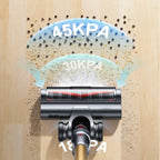 Polaro V18 Vacuum Cleaner head with pressure indicators on a wooden floor