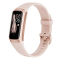 Pulvewat smartwatch with a light pink band on a white background