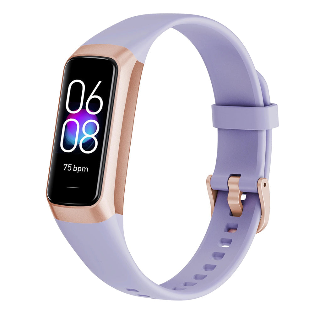 Pulvewat smartwatch with a lavender band on a white background