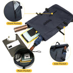Image showing different pockets on the  SafeiPack Ultimate Anti-Theft Backpack 