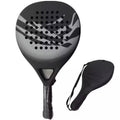 Black and gray Tennisixo Padel Racket on a white background