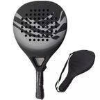 Black and gray Tennisixo Padel Racket on a white background