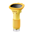 Yellow ZoomiWiz HD Kids Microscope with a black nozzle on a white background