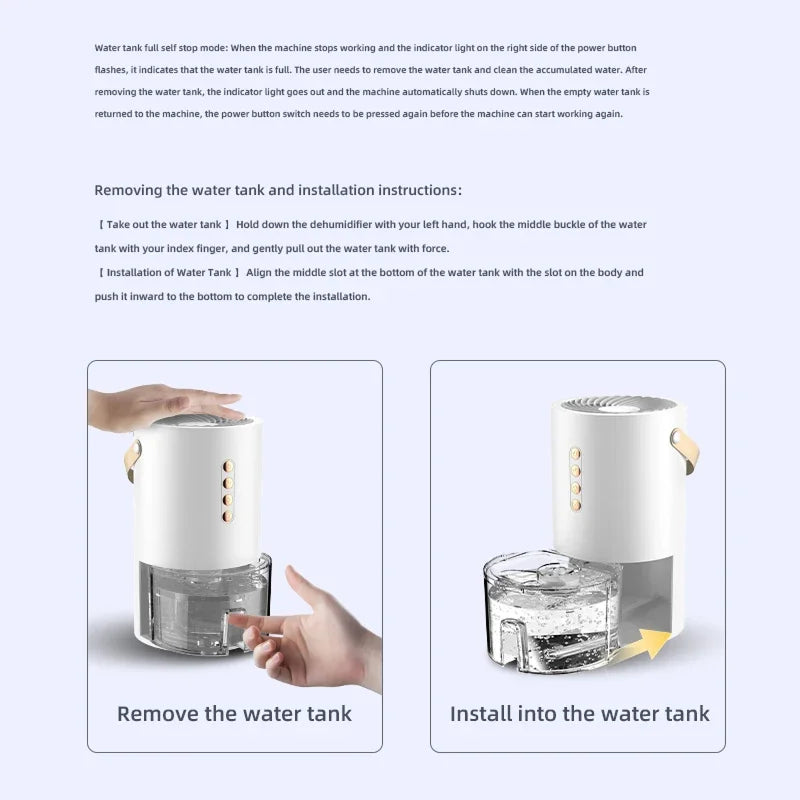 AirieSip Portable Dehumidifier product overview