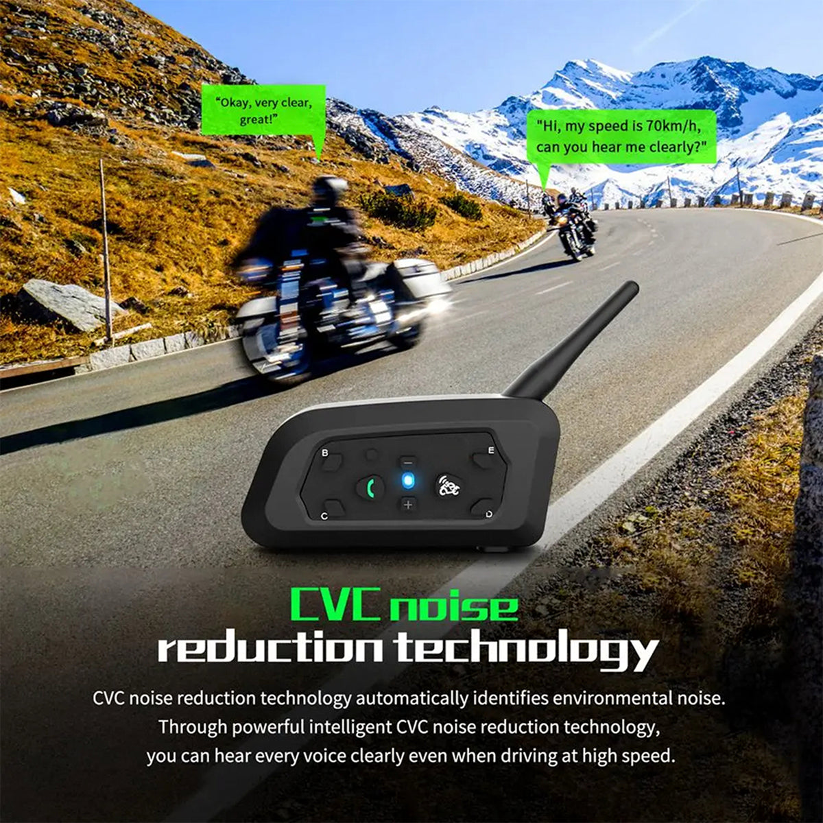 AxoRidex Motorcycle Intercom feature highlight