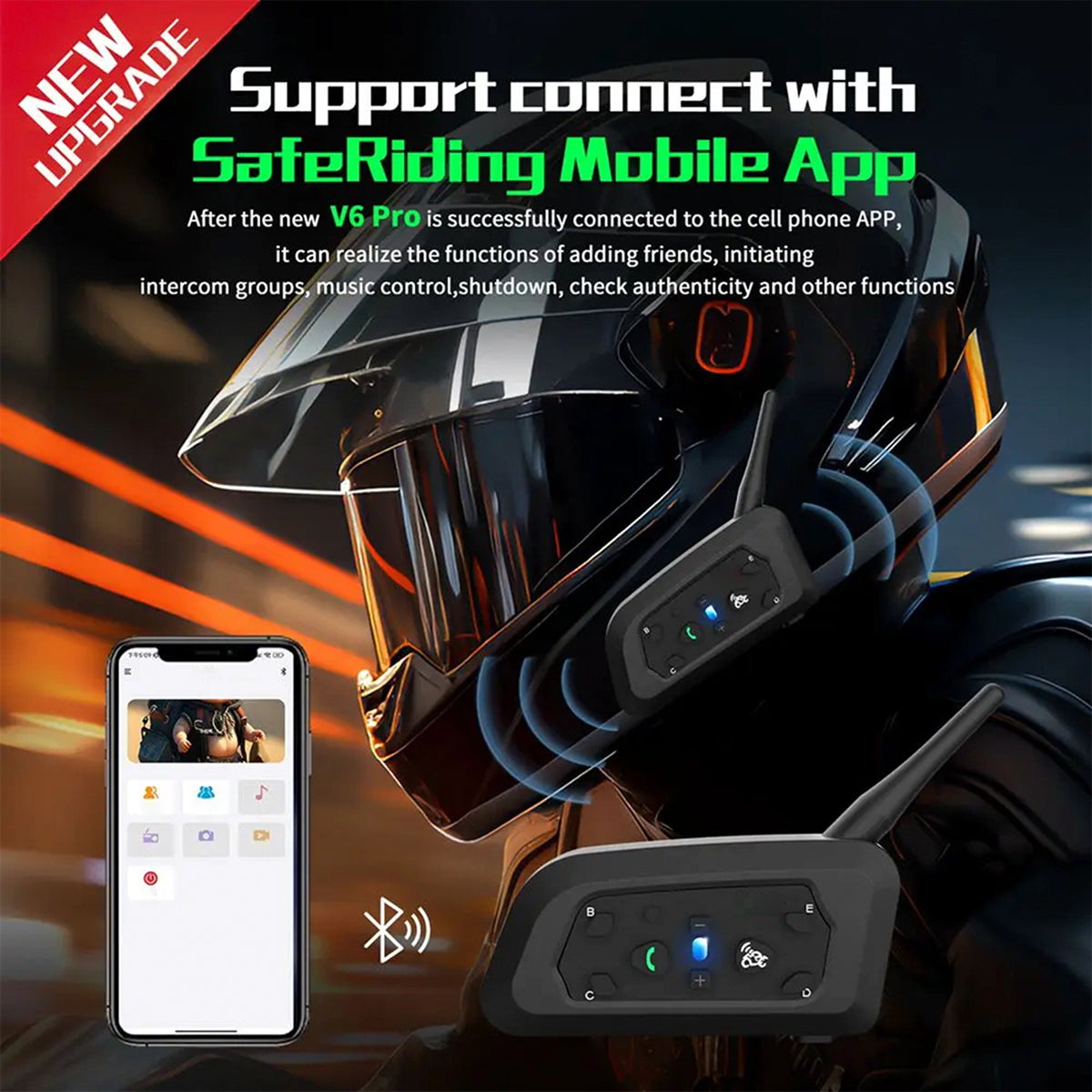 AxoRidex Motorcycle Intercom rider view