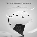 Bastoneux Ski Helmet anti-fog electroplated goggles