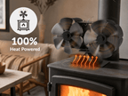 BlazeWini Wood Stove Fan heat powered feature