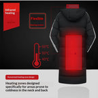 CozyRax Heated Long Coat back view