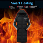 CozyRax Heated Long Coat ribbed cuffs