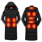 CozyRax Heated Long Coat heat settings