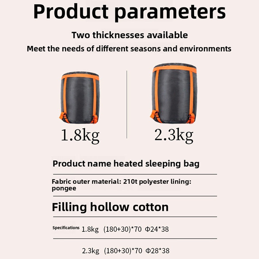 EmberLinie Heated Sleeping Bag in blue