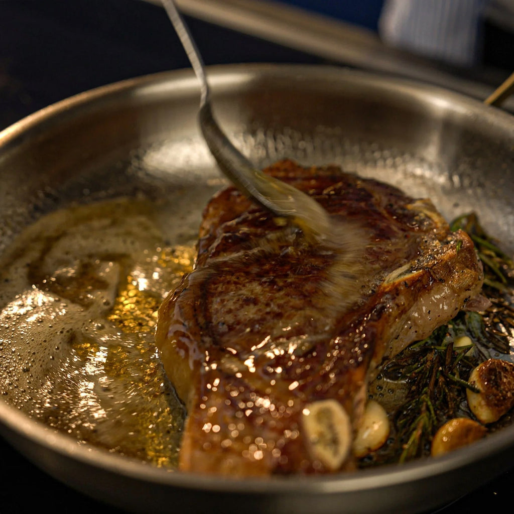EziFrie Frying Pan cooking food