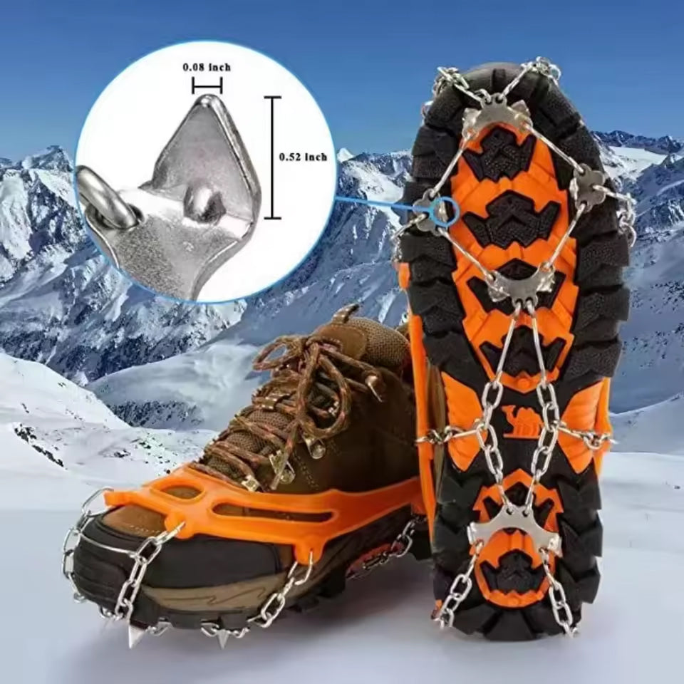 FrostoGrip Hiking Crampons flexible TPE band