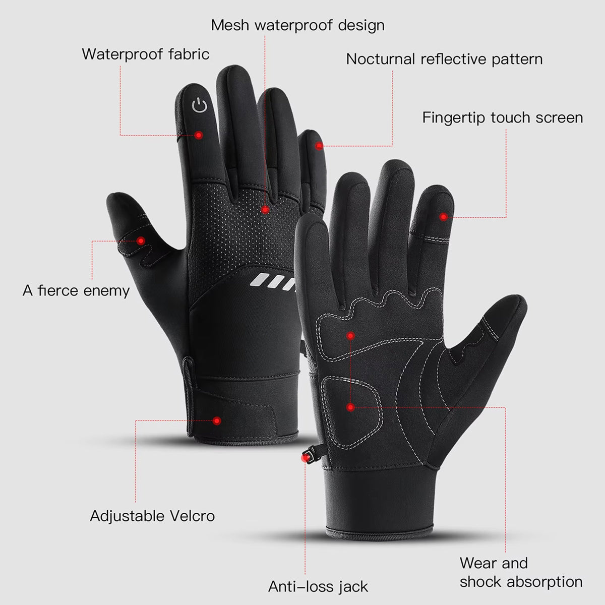 GlovyClik Thermal Gloves wind-resistant design
