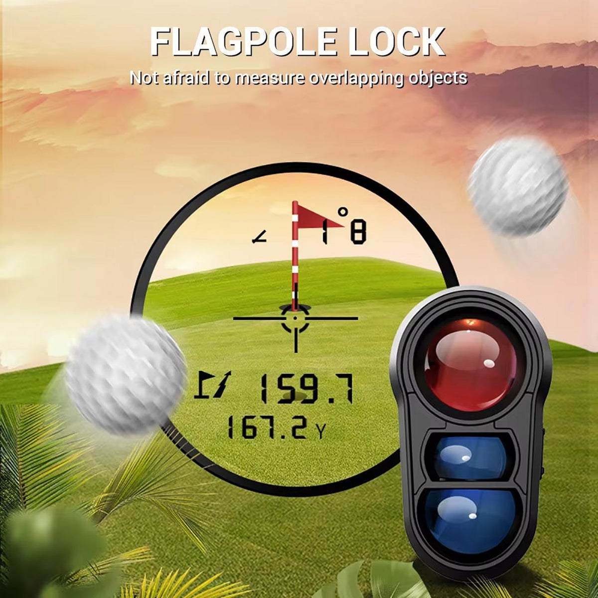 GolfFidi Laser Rangefinder 650-yard measuring range