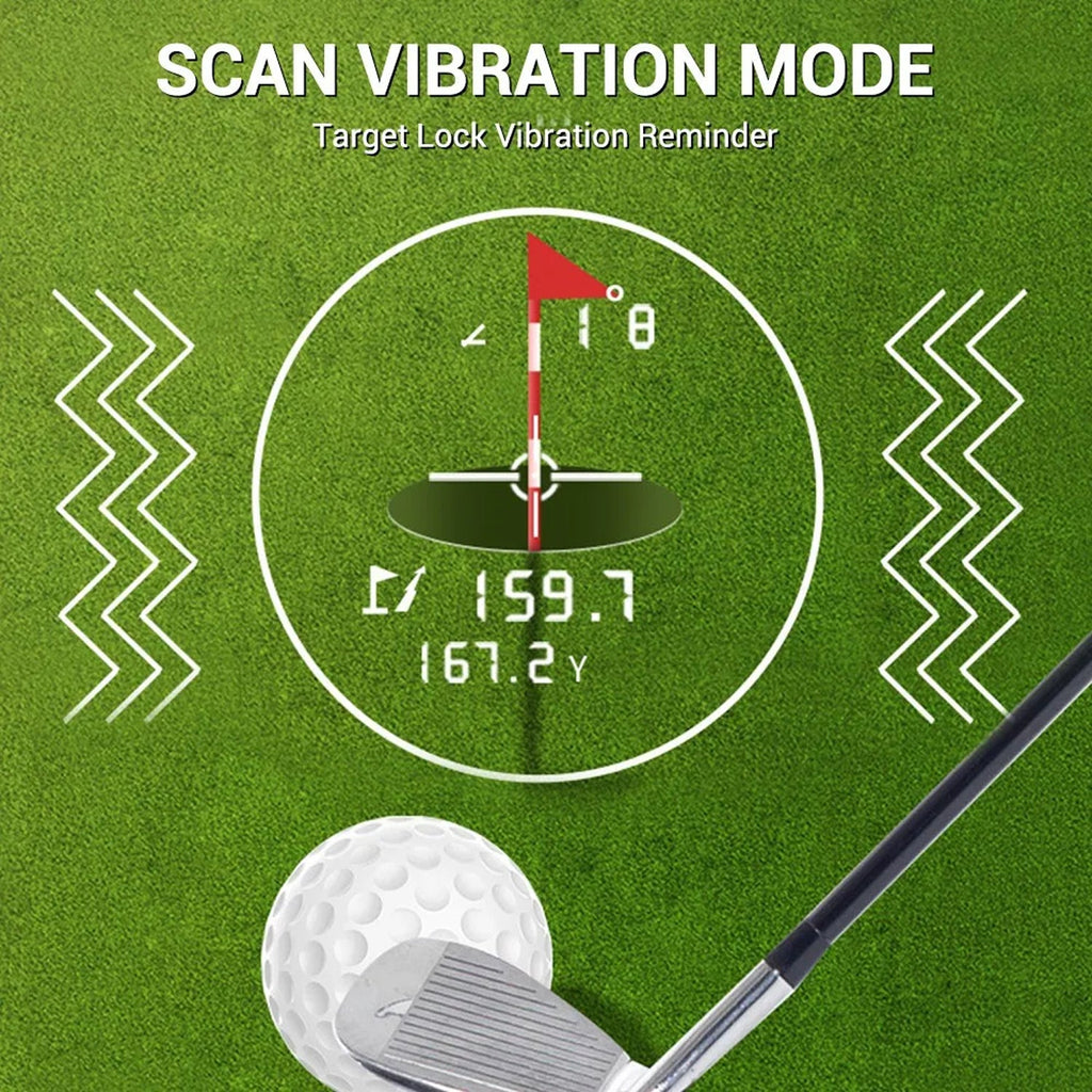 GolfFidi Laser Rangefinder held in hand