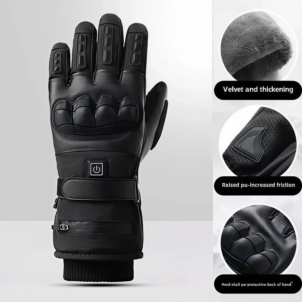 HeateRider Heated Gloves TPU knuckle armour