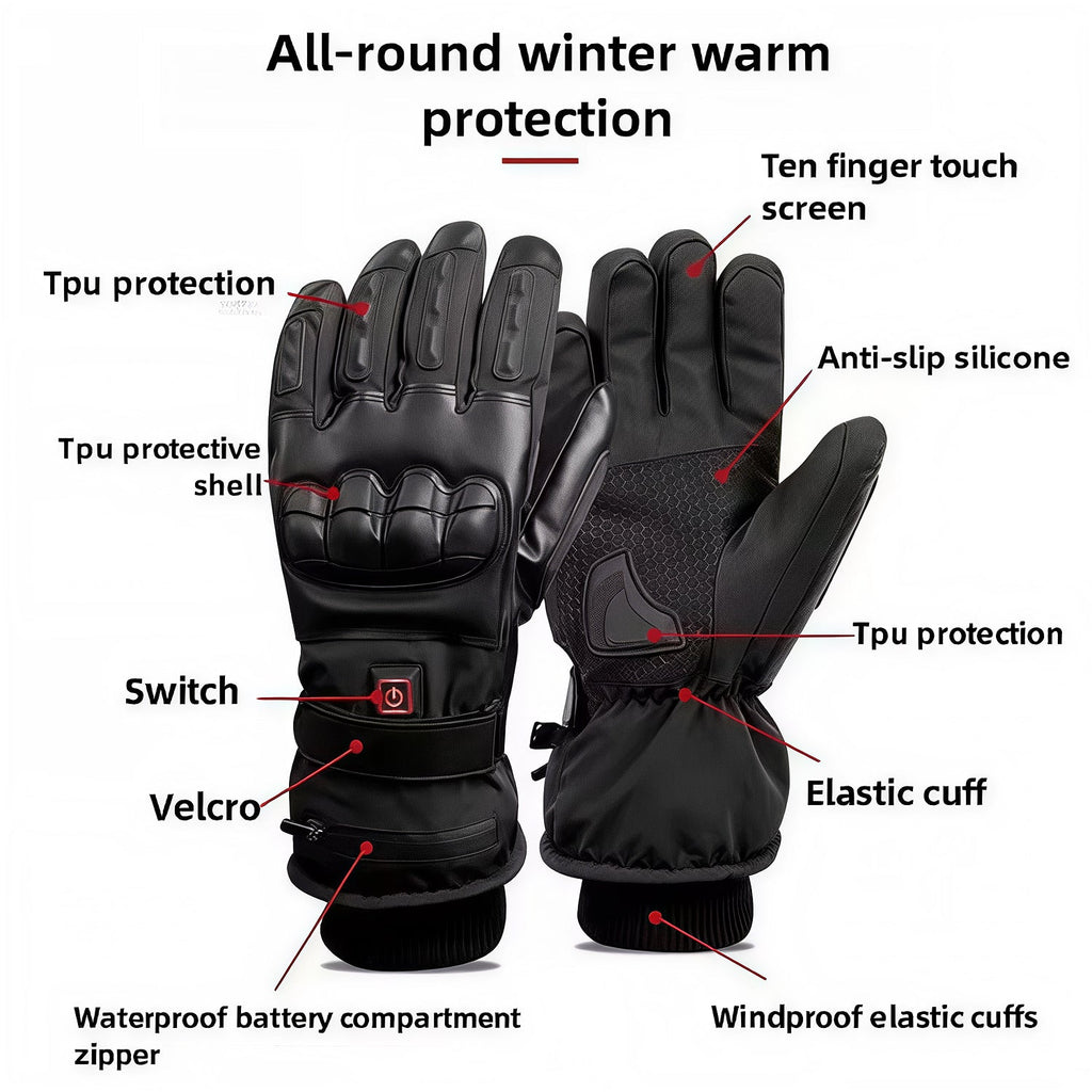 HeateRider Heated Gloves adjustable wrist strap and cuff