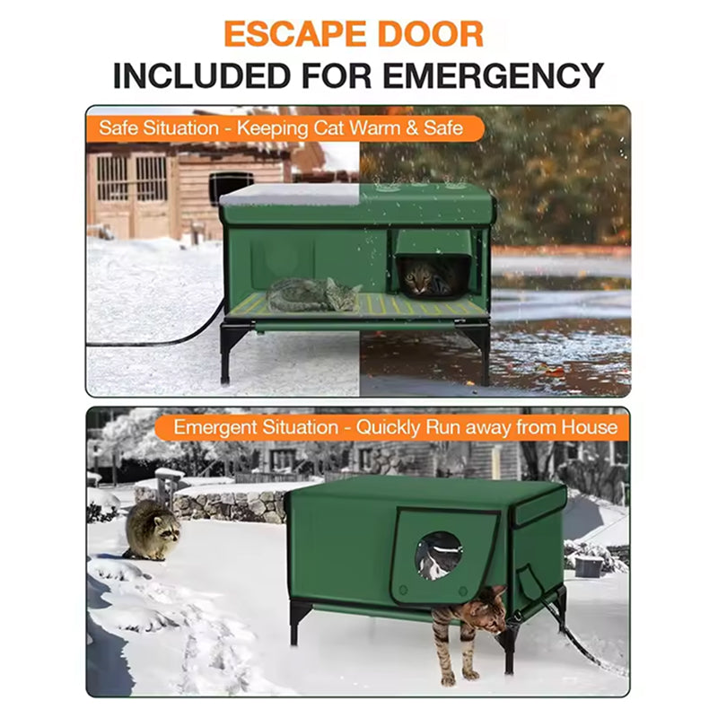 HeatoPury Heated Outdoor Cat House