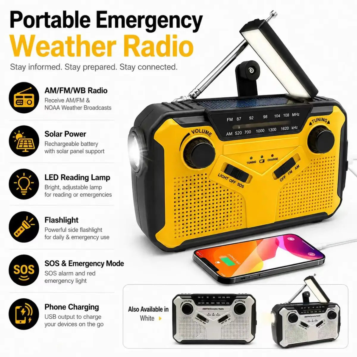 HelioWavx Emergency Radio detail view