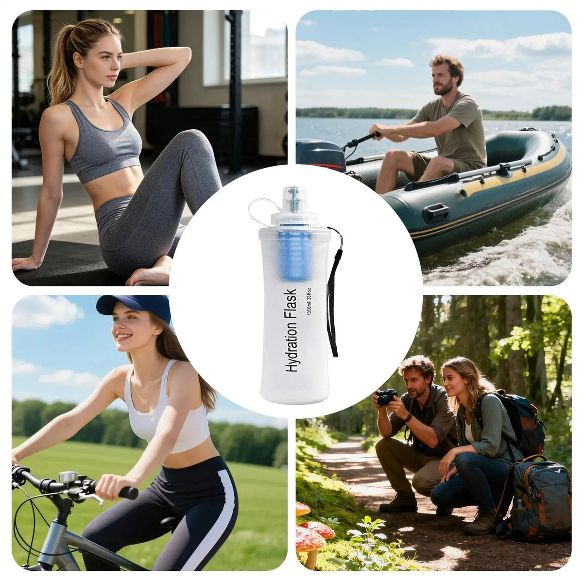 Klentax Water Filter Bottle components