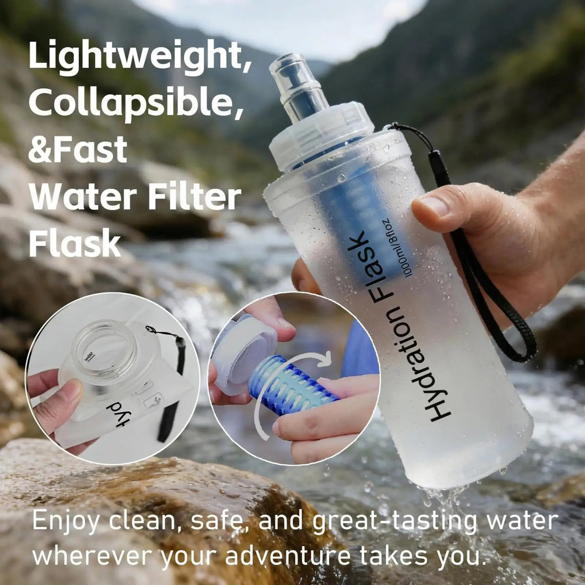 Klentax Water Filter Bottle for hiking