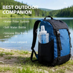 Klentax Water Filter Bottle filling from a stream