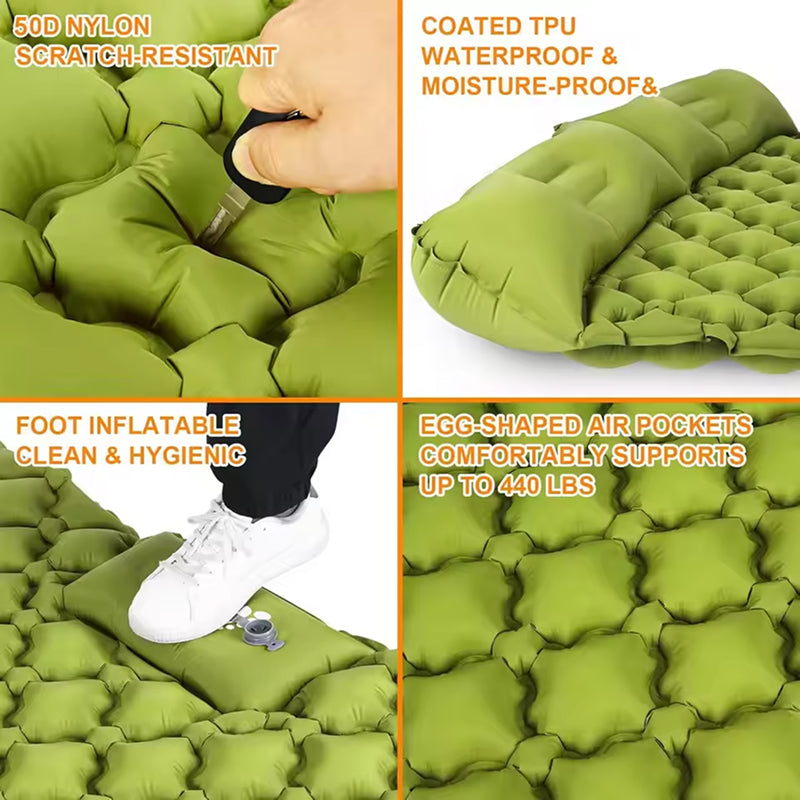 MatpiVat Double Camping Mattress foot pump detail