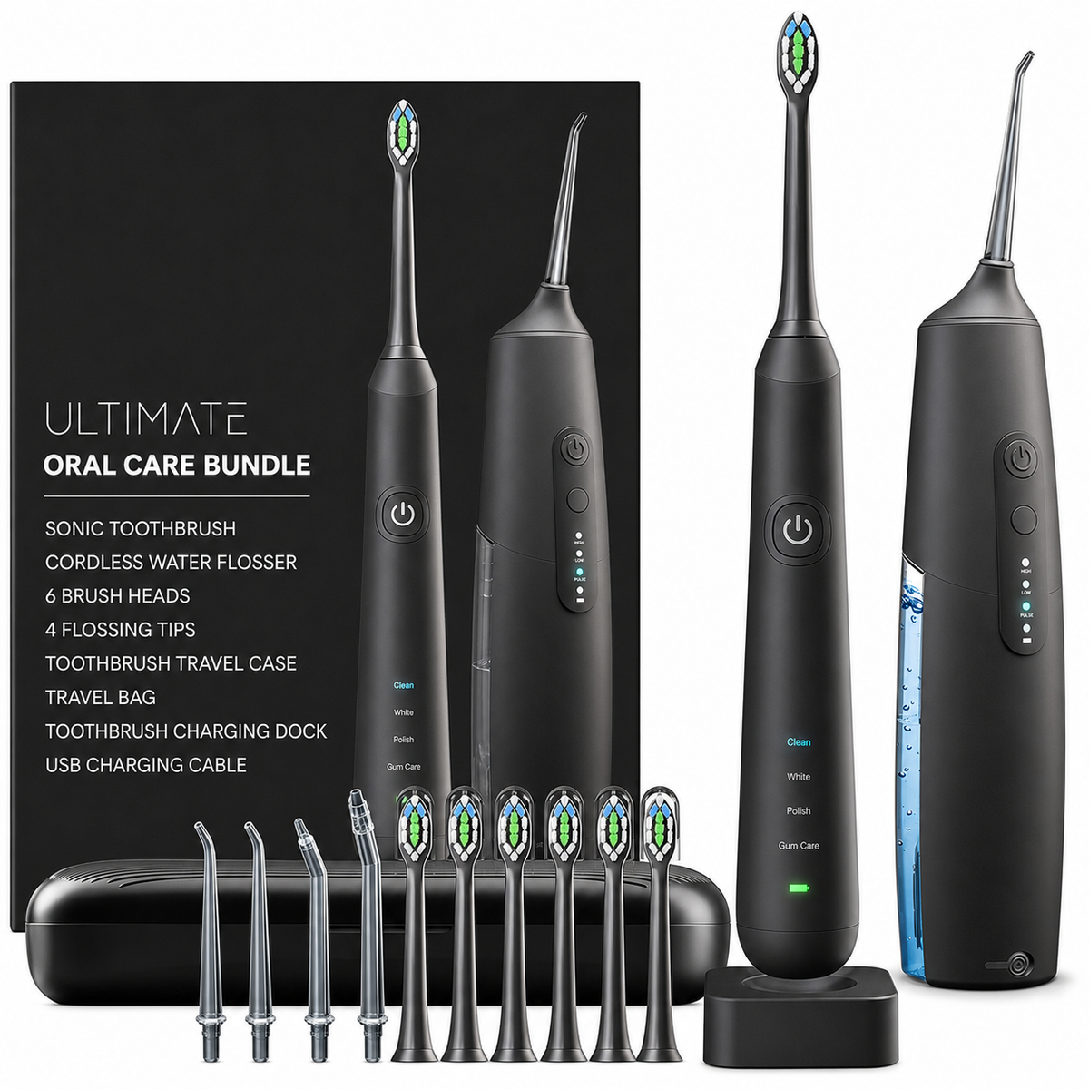 Noventrixa Sonic Electric Toothbrush & Water Flosser Combo kit