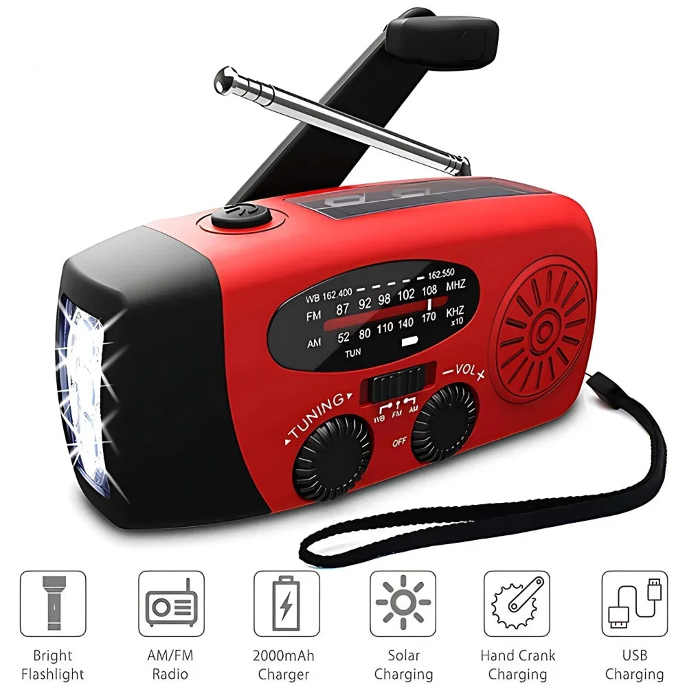 Radievox Wind Up Radio angled view