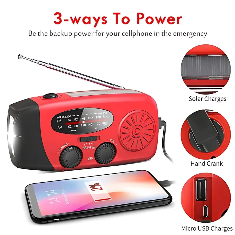 Radievox Wind Up Radio in use