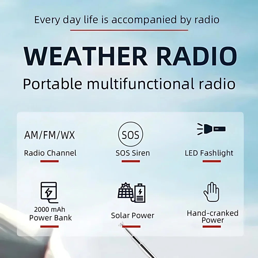 Radievox Wind Up Radio side view