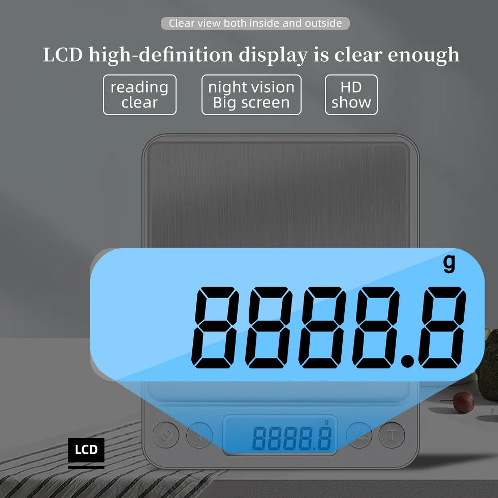Scalevyx Kitchen Scale backlit LCD display