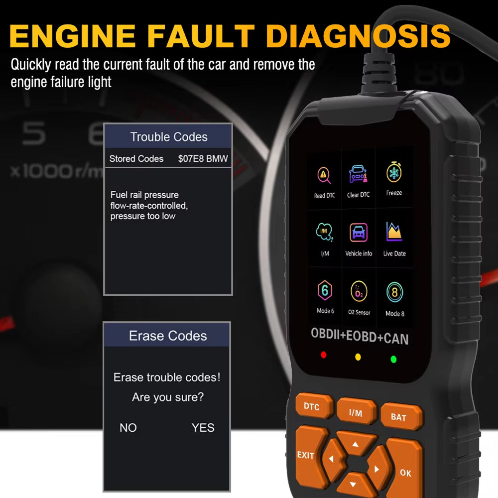 ScanBexi OBD2 Scanner colour display